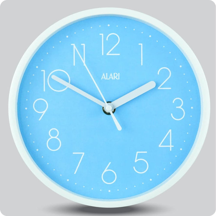 Jam Dinding Analog Polos Minimalis Alari Biru JDALARAL1244-1668BIR