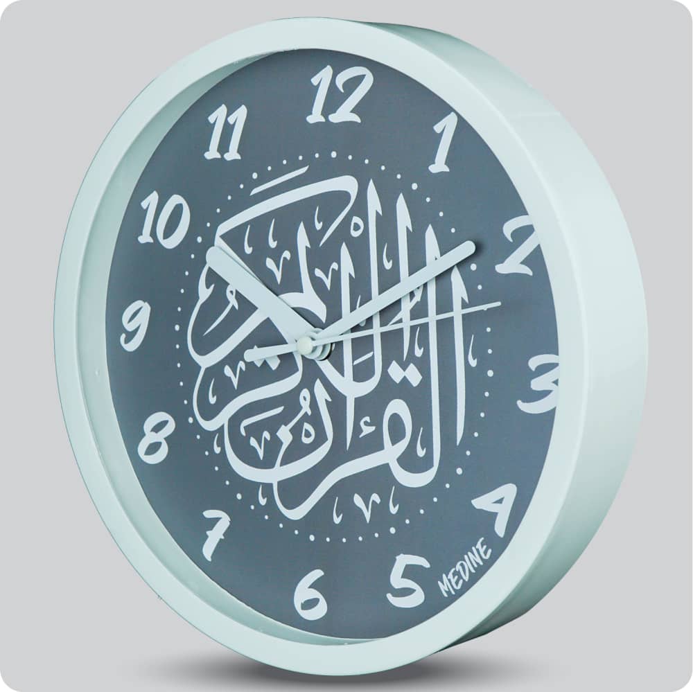 Jam Dinding Analog Kaligrafi Medine Abu-Abu JDMEDIMD1134KQABU