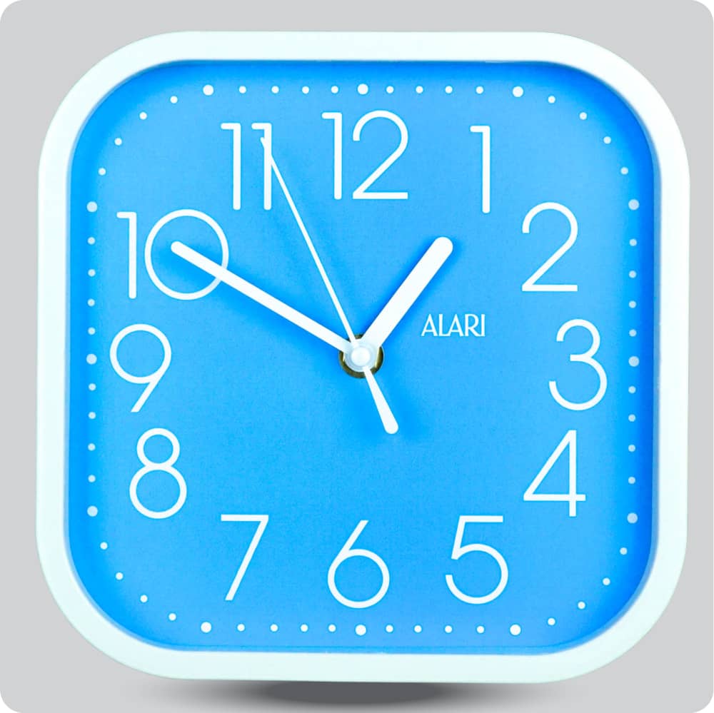 Jam Dinding Analog Polos Minimalis Alari Biru JDALARAL1244-5454BIR