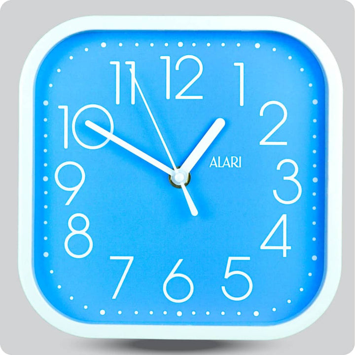 Jam Dinding Analog Polos Minimalis Alari Biru JDALARAL1244-5454BIR