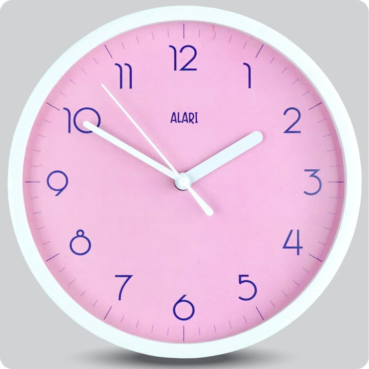 Jam Dinding Analog Polos Minimalis Alari Pink JDALARAL1223-1668PIN