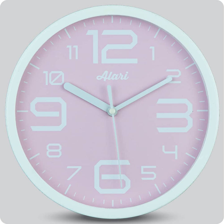 Jam Dinding Analog Polos Minimalis Alari Pink JDALARAL1154PIN