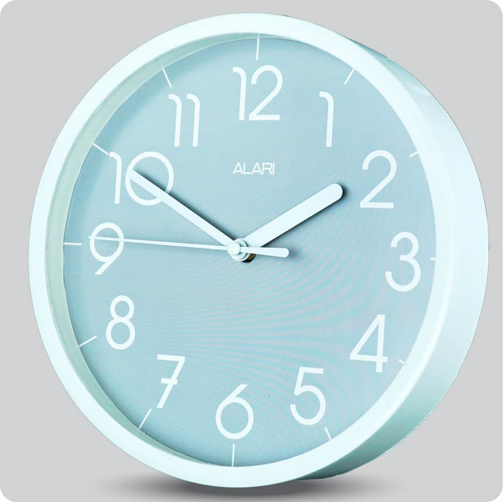 Jam Dinding Analog Polos Minimalis Alari Abu-Abu JDALARAL1112ABU