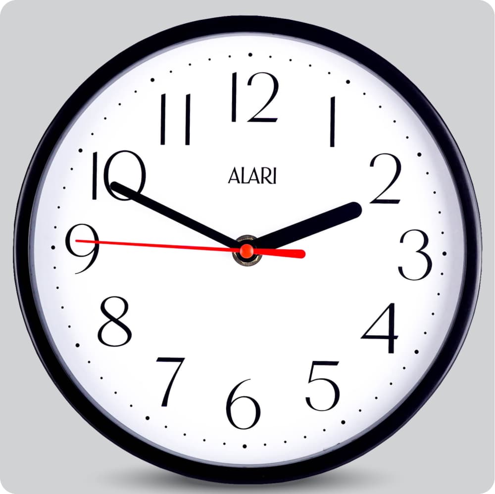 Jam Dinding Analog Polos Minimalis Alari Putih JDALARAL1252-1668PUT