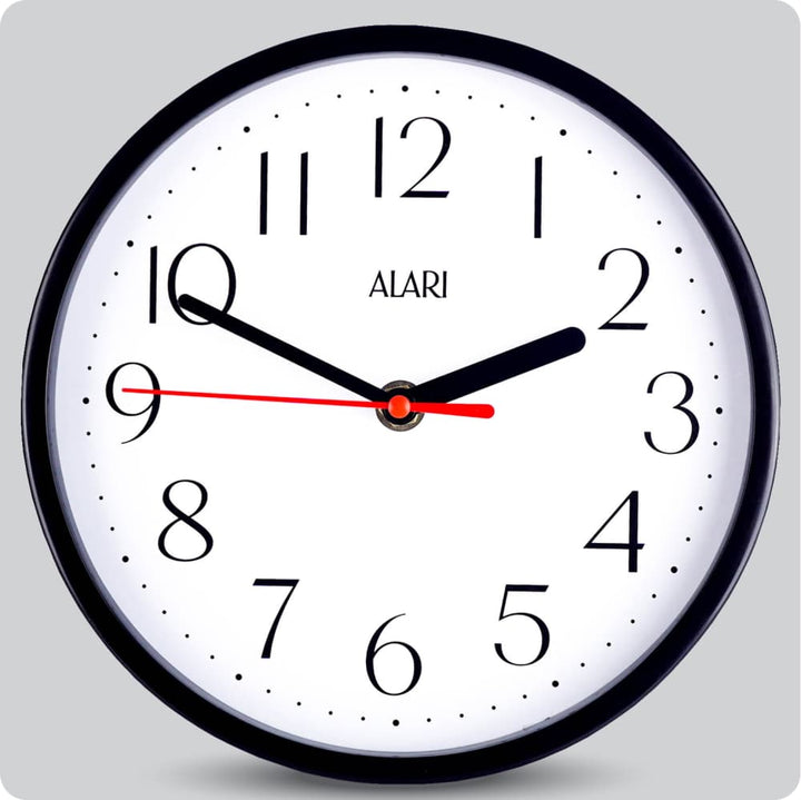 Jam Dinding Analog Polos Minimalis Alari Putih JDALARAL1252-1668PUT