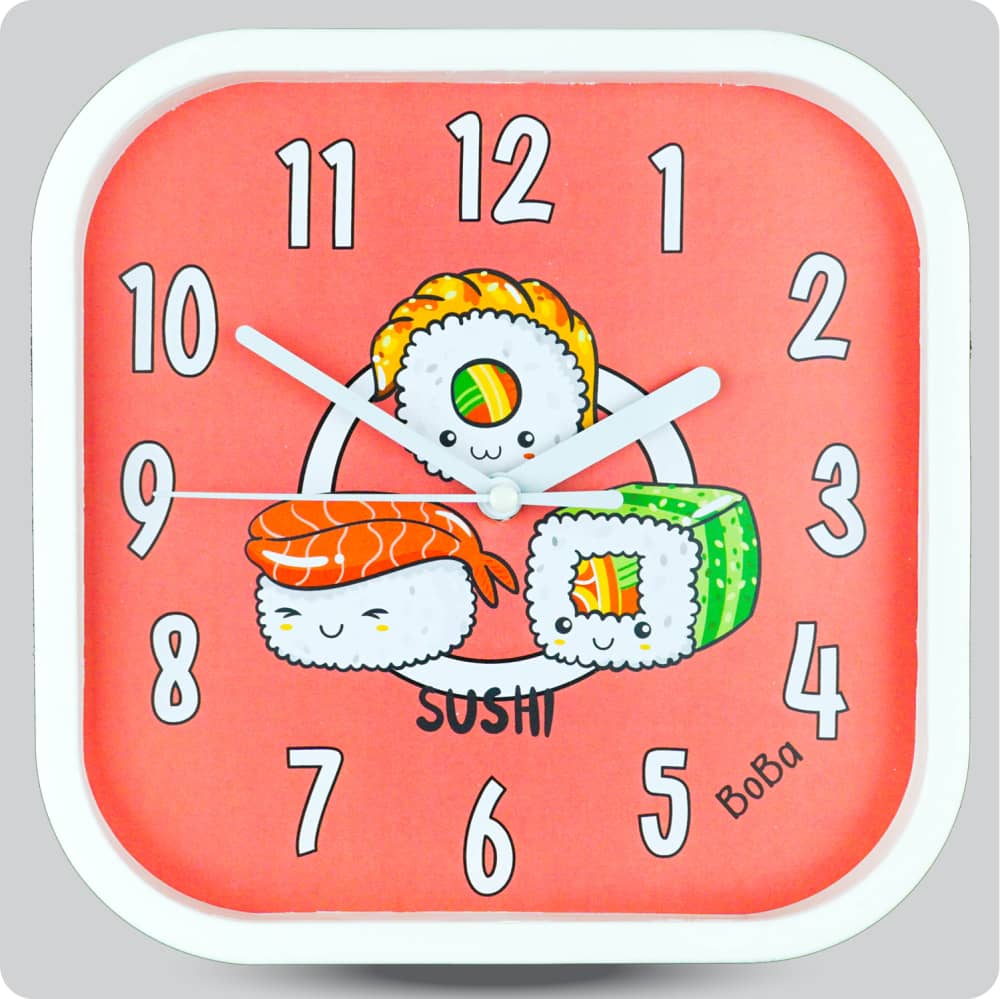 Jam Dinding Analog Karakter Anak Boba Sushi JDBOBABB1117-5454SUS