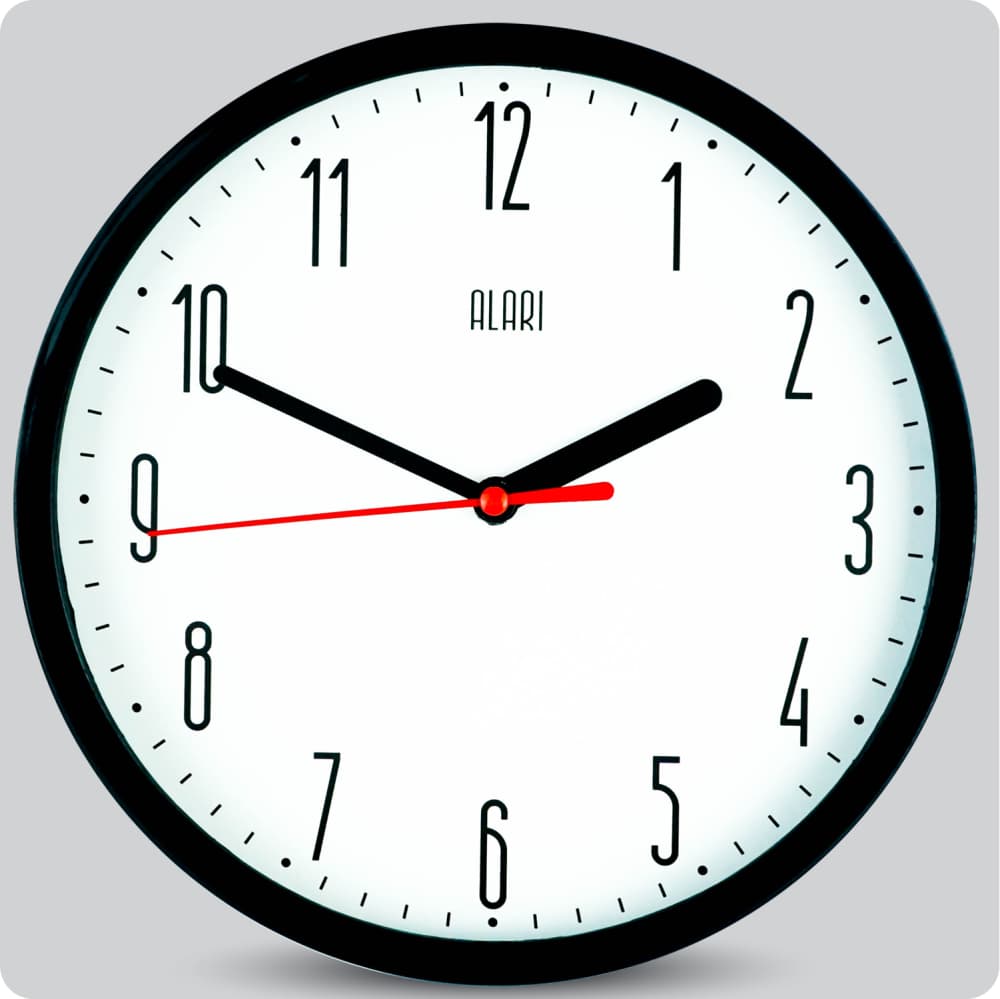 Jam Dinding Analog Polos Minimalis Alari Putih JDALARAL6882-1668PUT