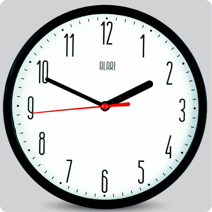 Jam Dinding Analog Polos Minimalis Alari Putih JDALARAL6882-1668PUT