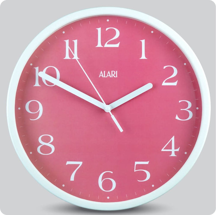 Jam Dinding Analog Polos Minimalis Alari Pink 25 Cm JDALARAL1242-168LPIN