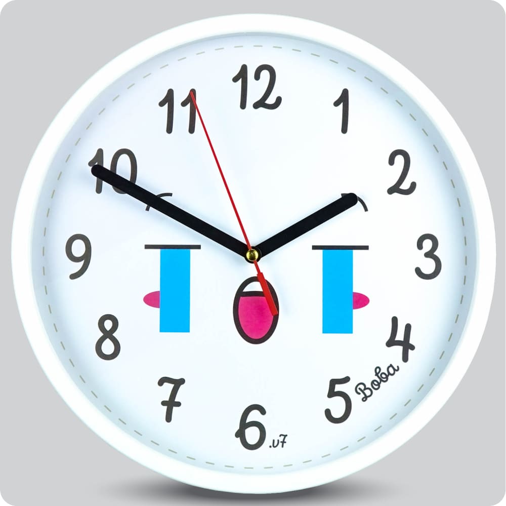 Jam Dinding Analog Karakter Anak Boba V7 25 Cm JDBOBABB1104-168LV7