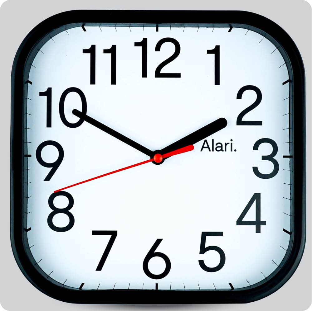 Jam Dinding Analog Polos Minimalis Alari Putih JDALARAL1113-5454PUT