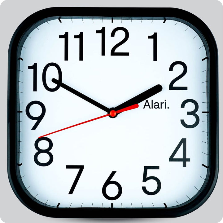 Jam Dinding Analog Polos Minimalis Alari Putih JDALARAL1113-5454PUT