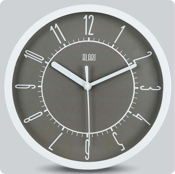 Jam Dinding Analog Polos Minimalis Alari Grey JDALARAL1177GRY