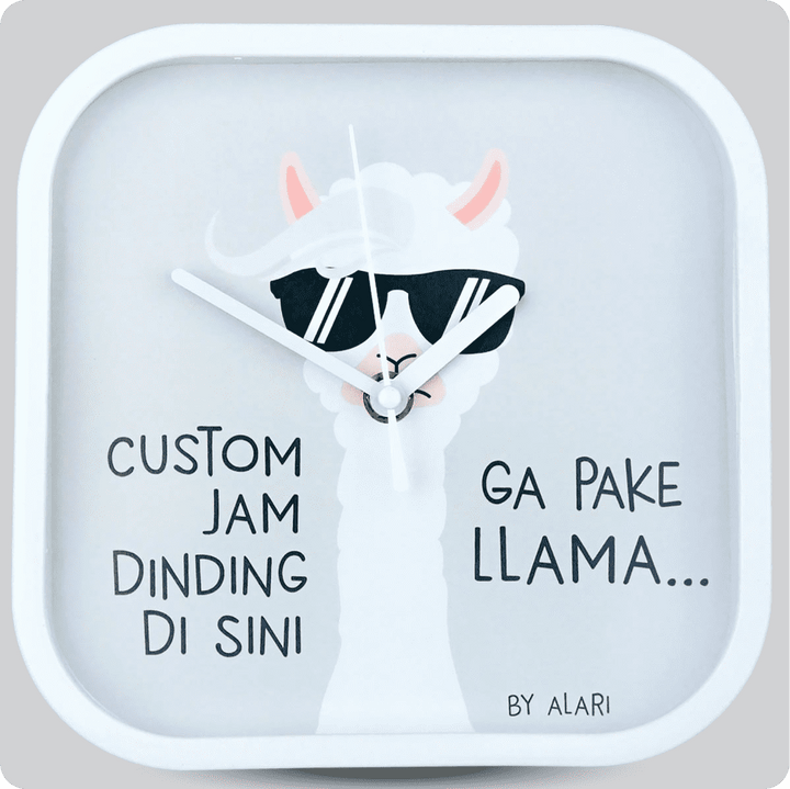 Jam Dinding Analog Custom Alari Putih &amp; Jarum 206-3 Putih MJD 5168 JDALCSTM5454-RPUTJPUT206-3-M5168
