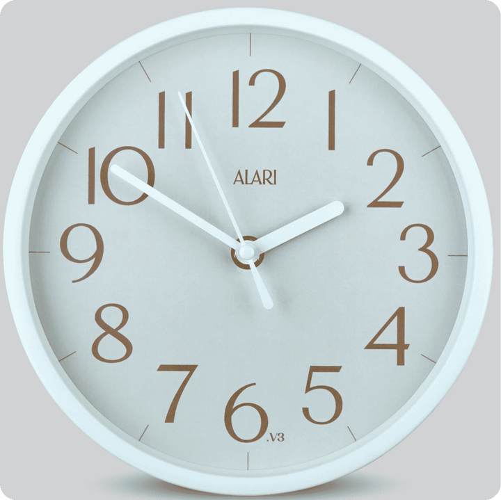Jam Dinding Analog Polos Minimalis Alari Soft Grey V3 JDALARAL1179-1668GRYV3