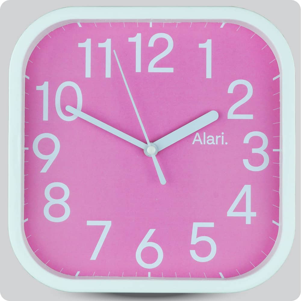 Jam Dinding Analog Polos Minimalis Alari Merah JDALARAL1113-5454MER