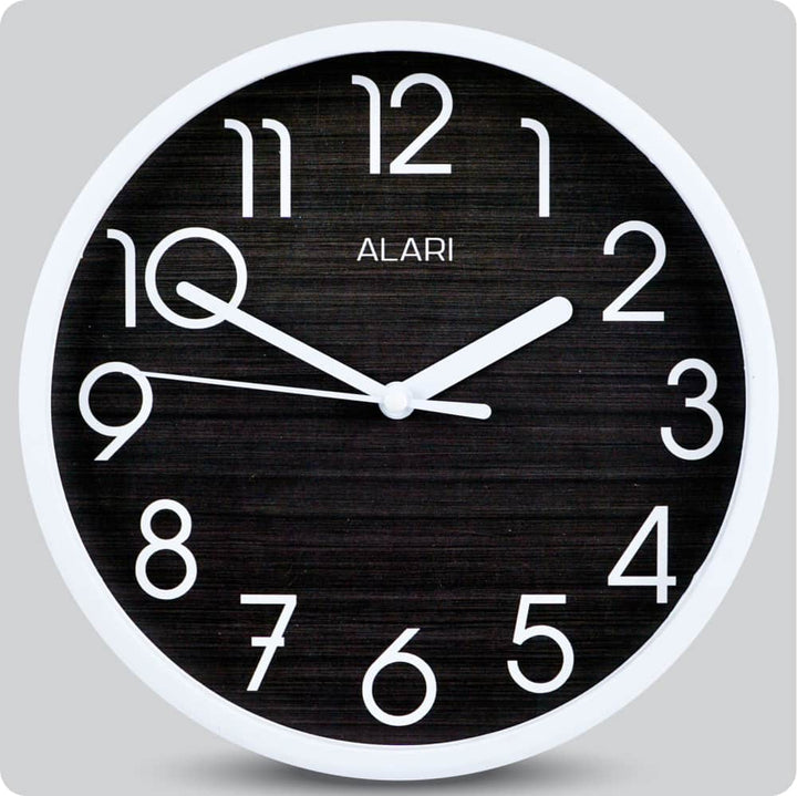 Jam Dinding Analog Polos Minimalis Alari Hitam JDALARAL1288-1668HIT