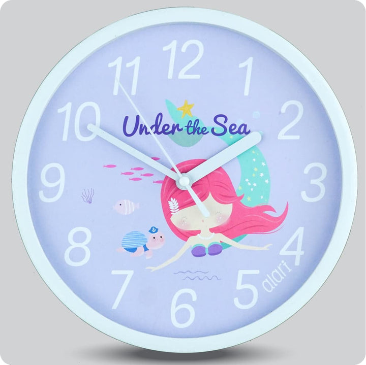 Jam Dinding Analog Karakter Anak Alari Mermaid Penyu JDALARAL1215-1668PEN