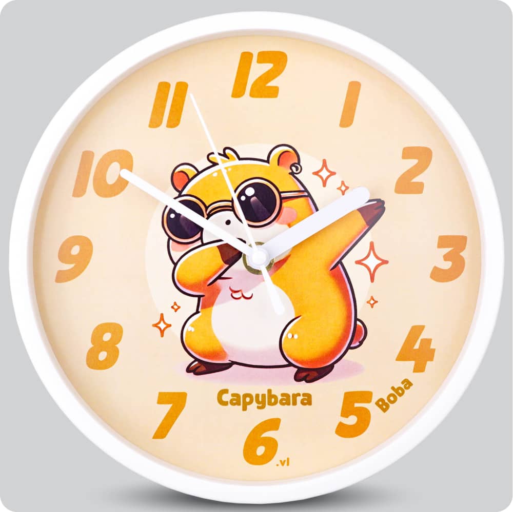 Jam Dinding Analog Karakter Anak Boba Dabbing V1 JDBOBABB1162-1668DABV1