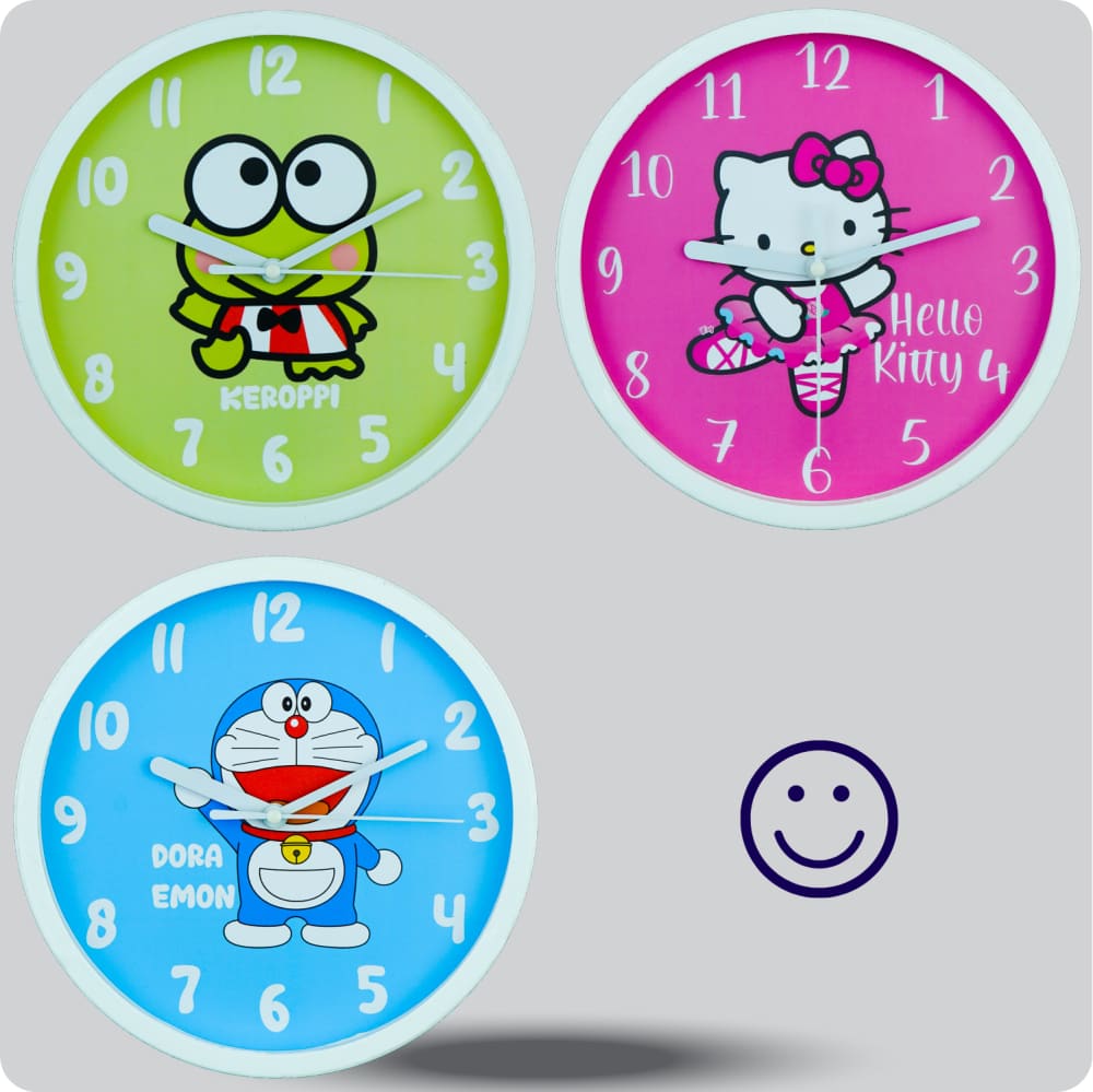 Jam Dinding Analog Karakter Anak No Brand Doraemon Biru JDKARNN1101DRBIR