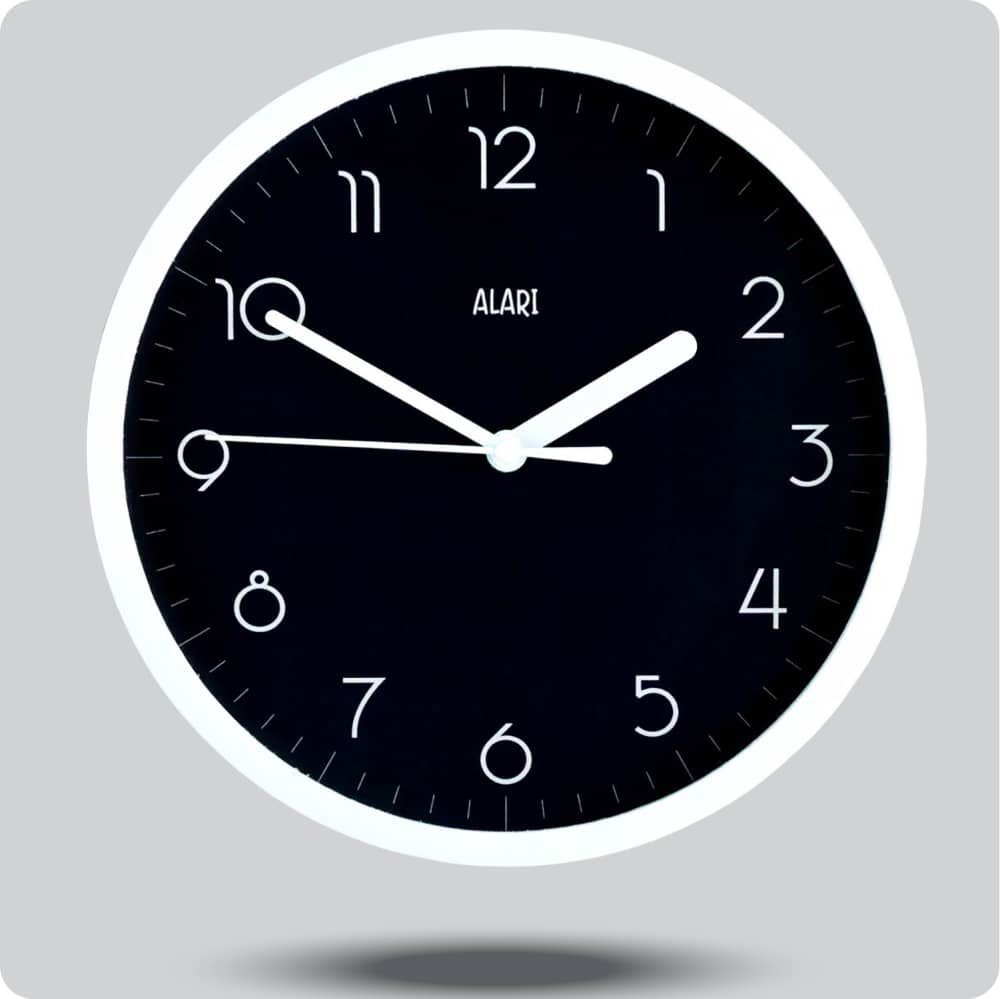 Jam Dinding Analog Polos Minimalis Alari Biru Navy JDALARAL1223-1668NAV