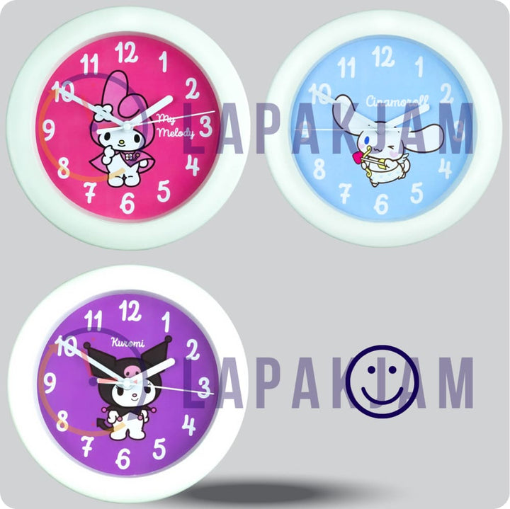 Jam Dinding Analog Karakter Anak Non Kuromi JDNONNN2202-805KUR
