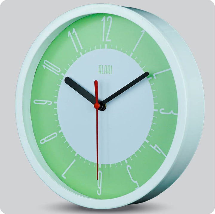Jam Dinding Analog Polos Minimalis Alari Green JDALARAL1187GRN
