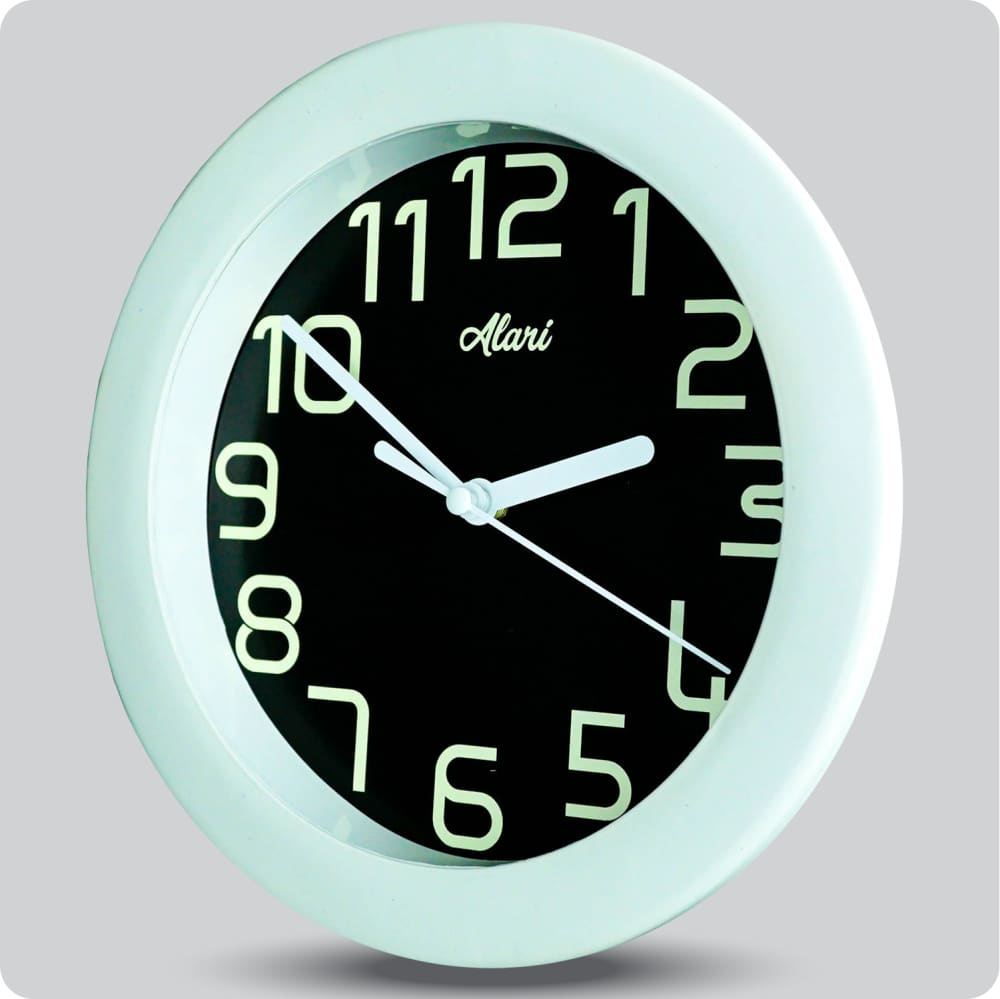 Jam Dinding Analog Polos Minimalis Alari Hitam JDALARAL1168-805HIT