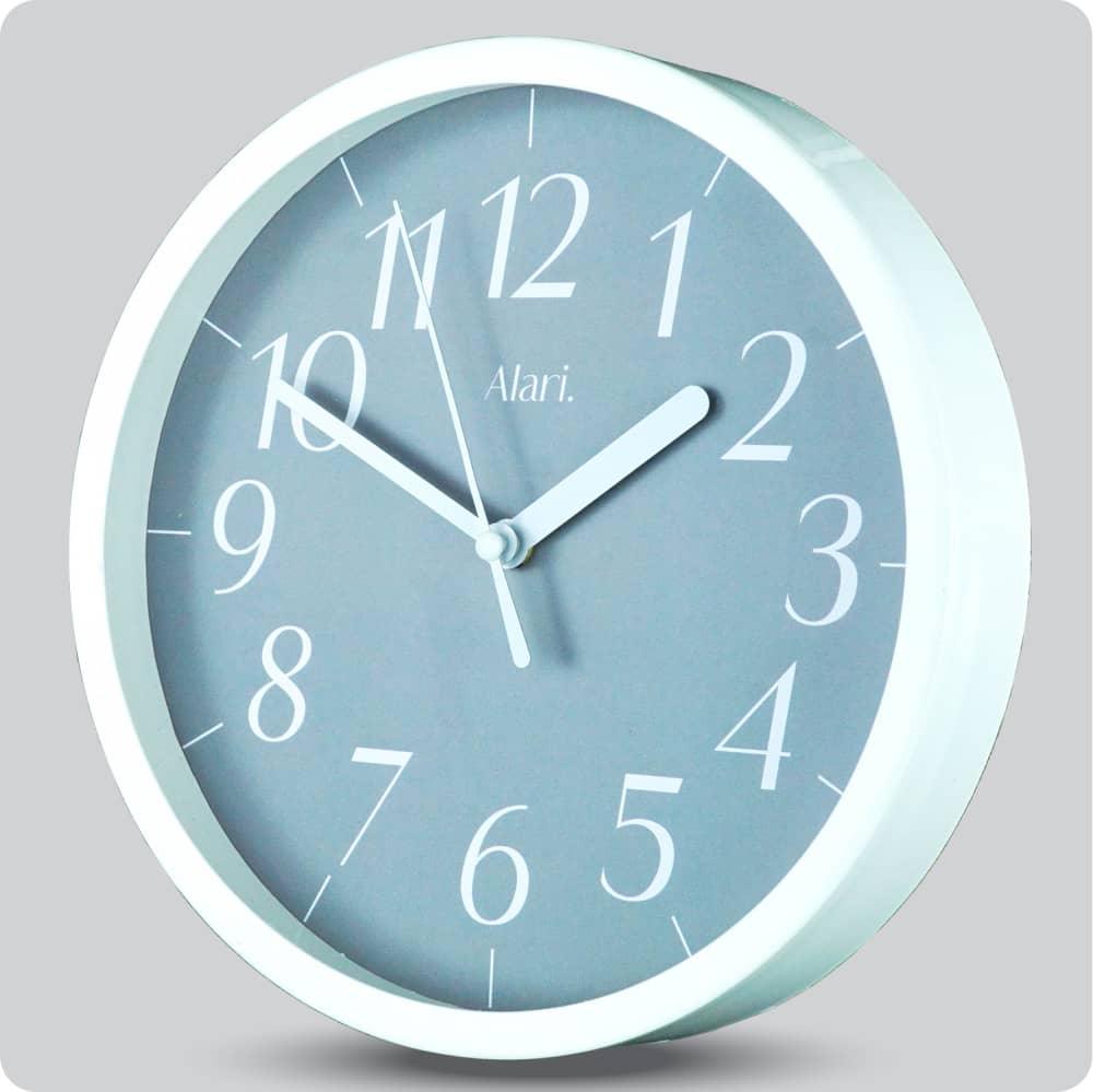 Jam Dinding Analog Polos Minimalis Alari Abu JDALARAL1115-1668ABU