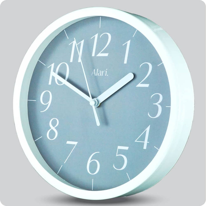 Jam Dinding Analog Polos Minimalis Alari Abu JDALARAL1115-1668ABU