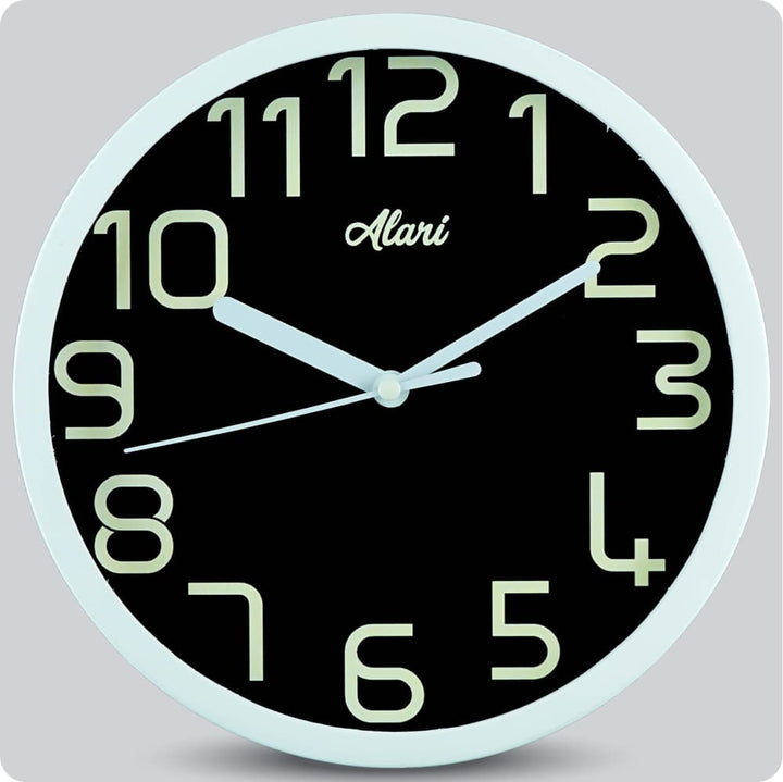 Jam Dinding Analog Polos Minimalis Alari Black JDALARAL1168BLA