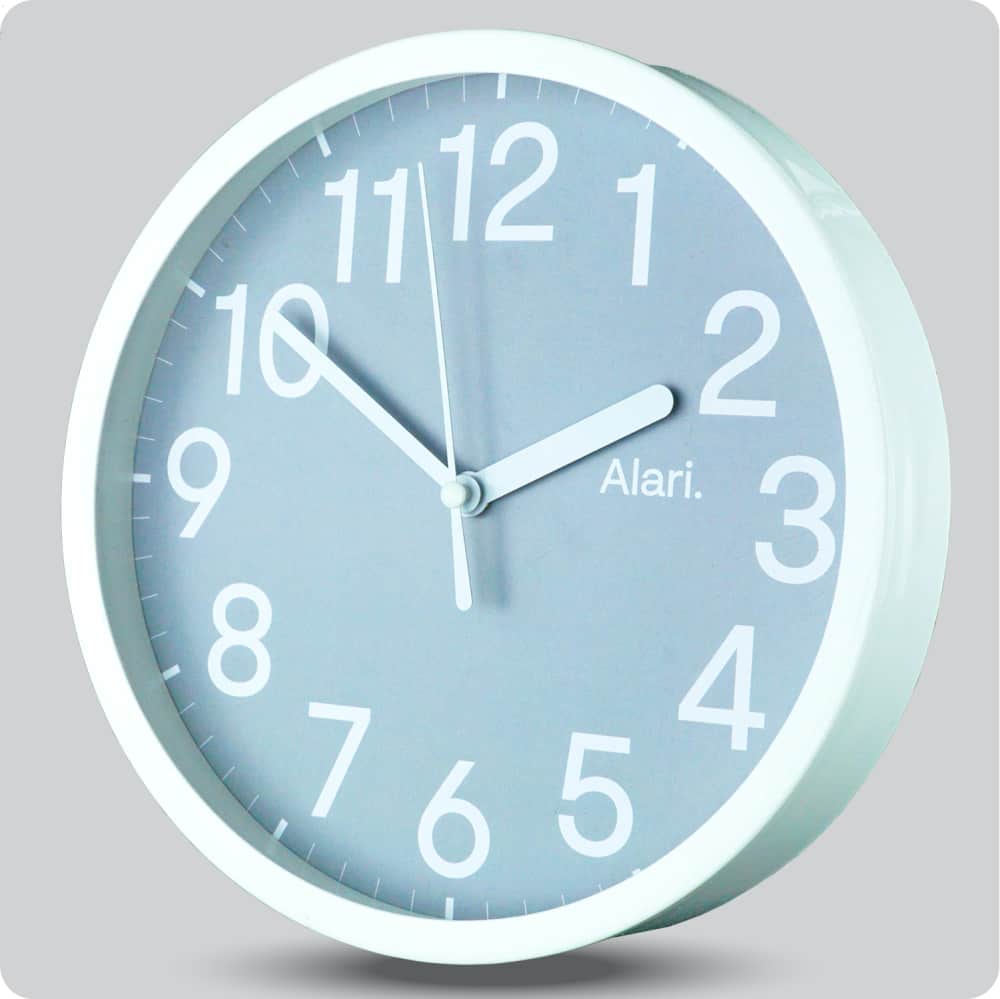 Jam Dinding Analog Polos Minimalis Alari Abu JDALARAL1113-1668ABU