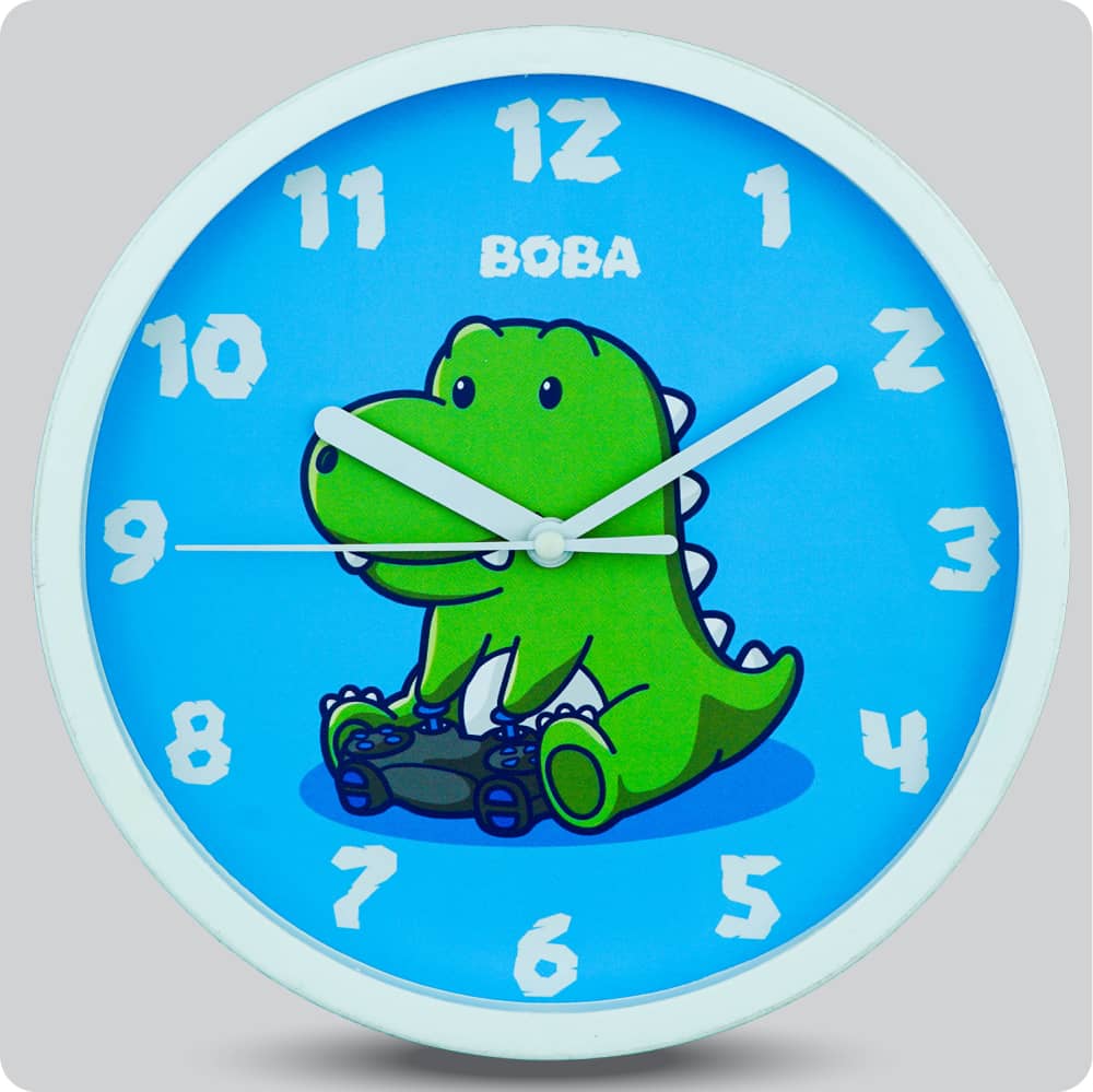 Jam Dinding Analog Animal Boba Dino Play Game JDBOBADMBB1118DPG