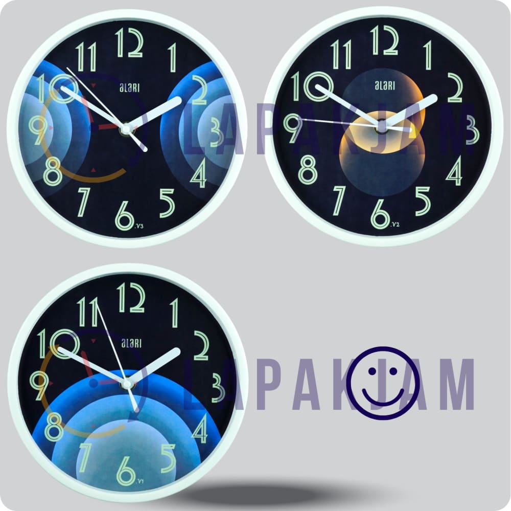 Jam Dinding Analog Polos Minimalis Alari v1 JDALARAL1245-1668ECV1