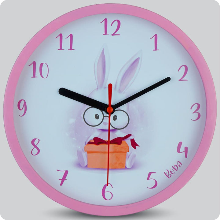 Jam Dinding Analog Animal Boba Rabbit With Gift JDBOBAABB1159RWGI