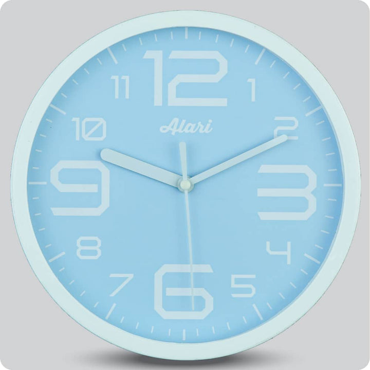 Jam Dinding Analog Polos Minimalis Alari Blue JDALARAL1154BLU
