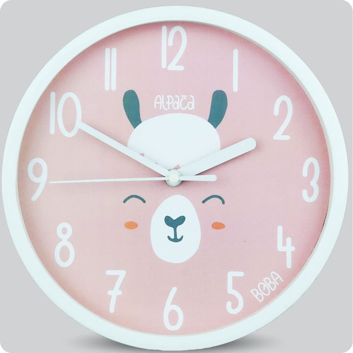 Jam Dinding Analog Karakter Anak Boba Alpaca JDBOBABB1515AHALPA