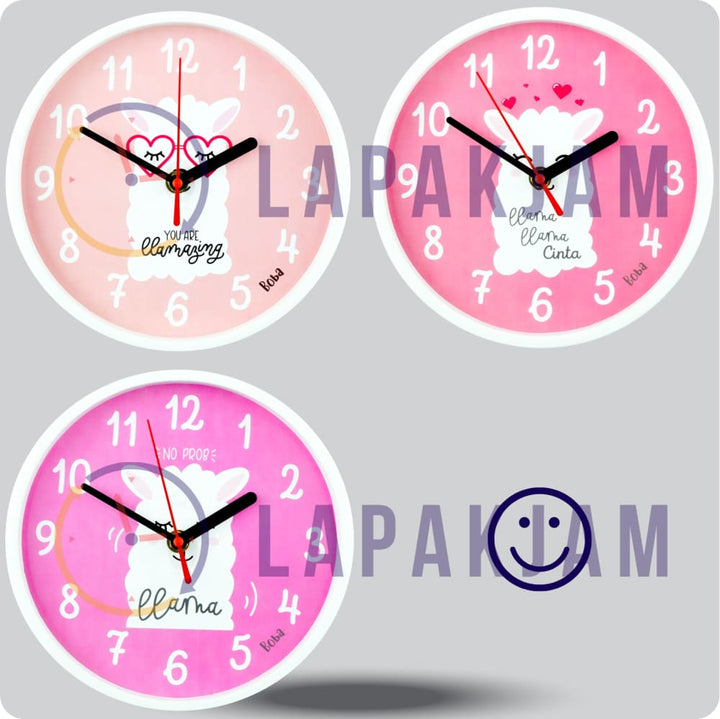 Jam Dinding Analog Karakter Anak Boba No Prob Llama JDBOBABB1102-1668LPRO