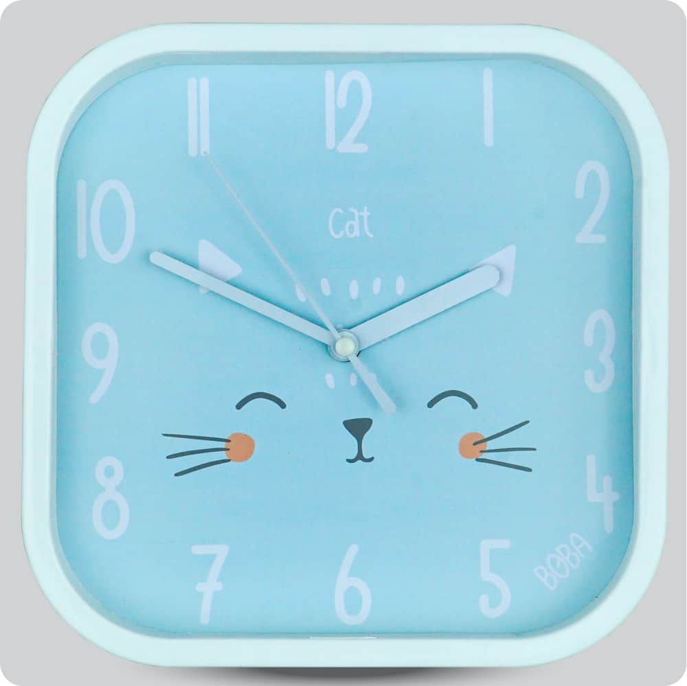 Jam Dinding Analog Animal Boba Cat JDBOBABB1515-5454CAT