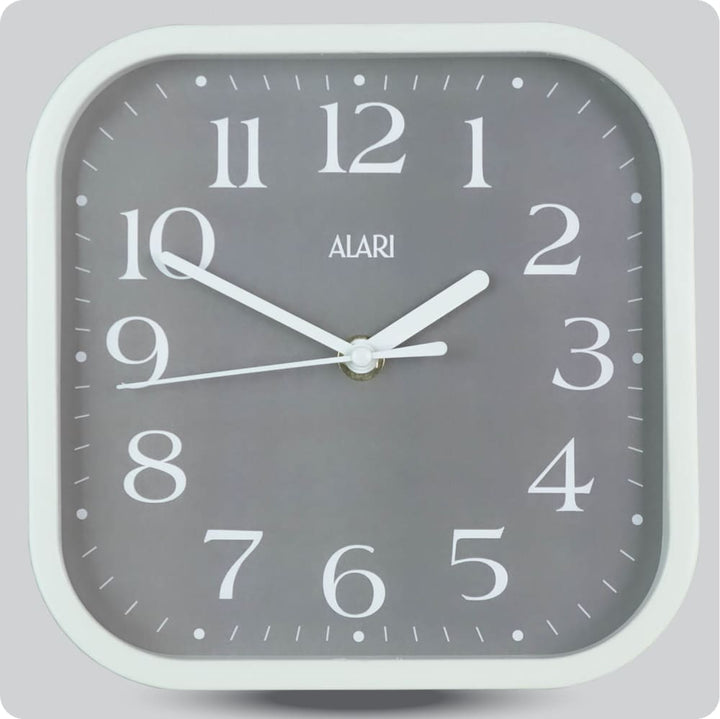 Jam Dinding Analog Polos Minimalis Alari Abu JDALARAL1242-5454ABU