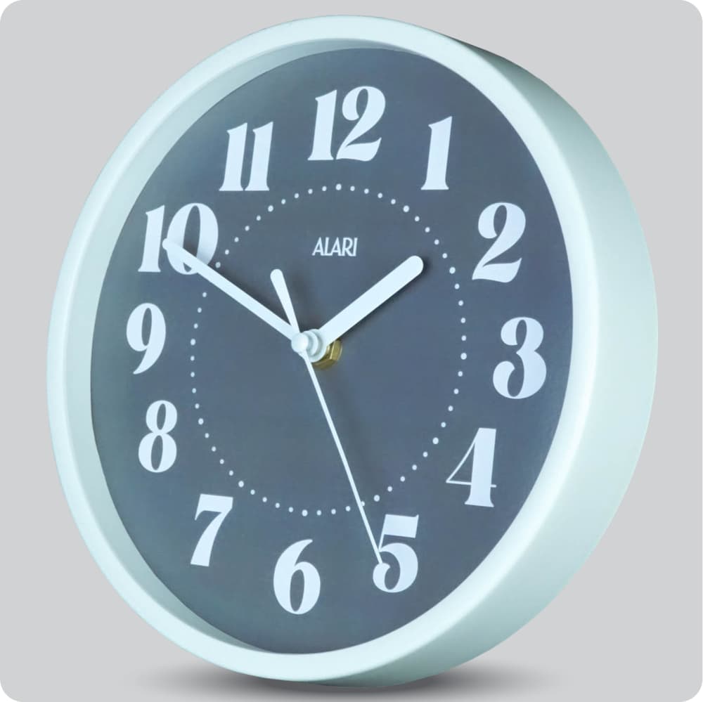 Jam Dinding Analog Polos Minimalis Alari Abu JDALARAL1190-1668ABU