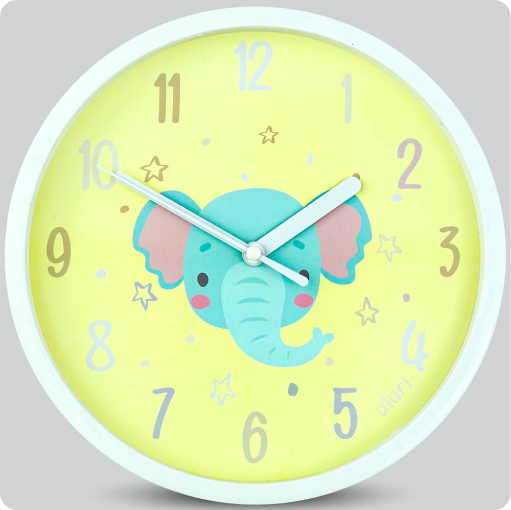 Jam Dinding Analog Karakter Anak Alari Elephant JDALARAL1919ELF