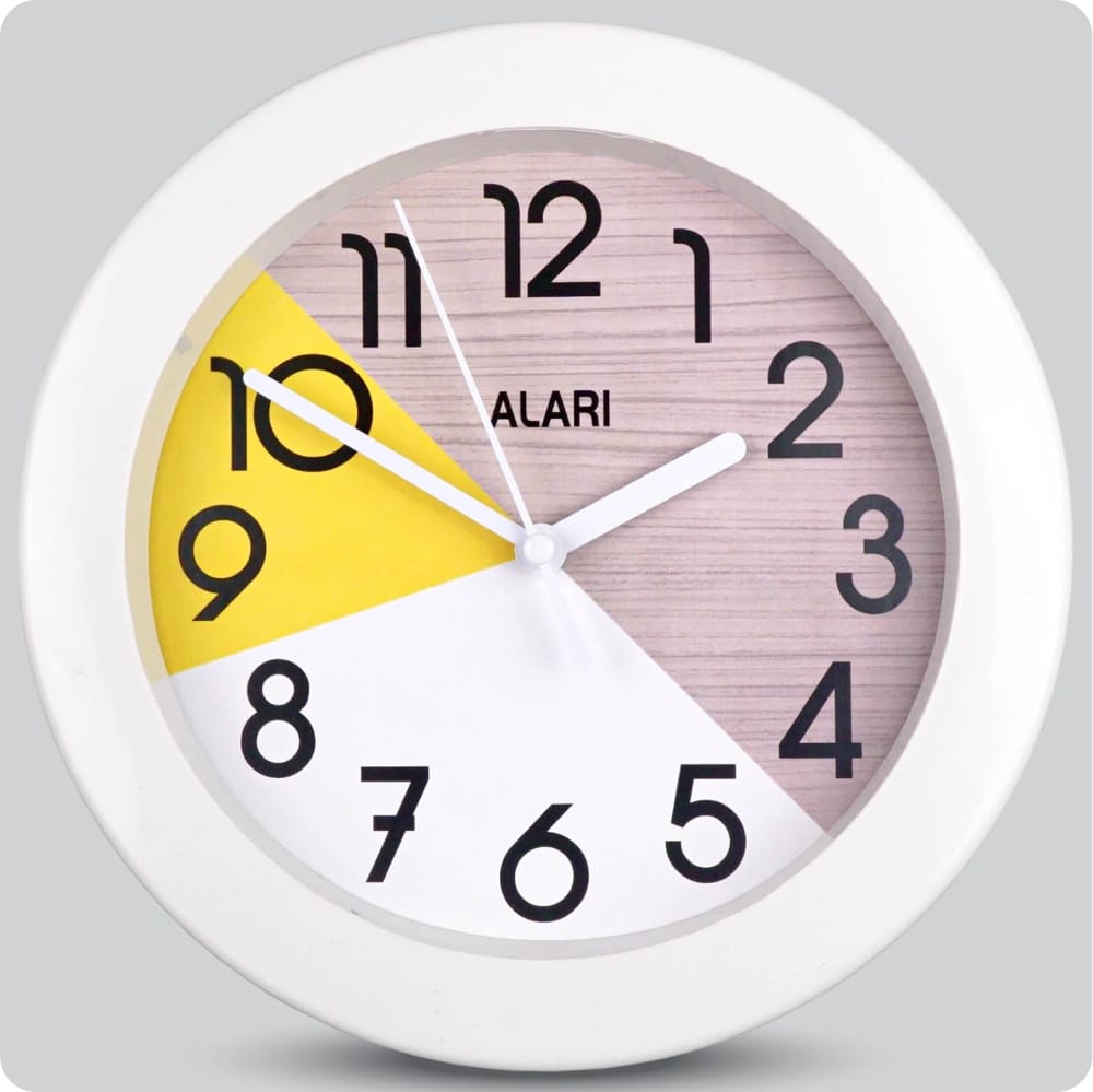 Jam Dinding Analog Polos Minimalis Alari Abu JDALARAL1210-805ABU