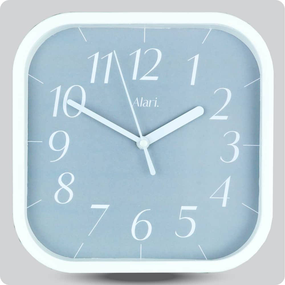 Jam Dinding Analog Polos Minimalis Alari Abu JDALARAL1115-5454ABU