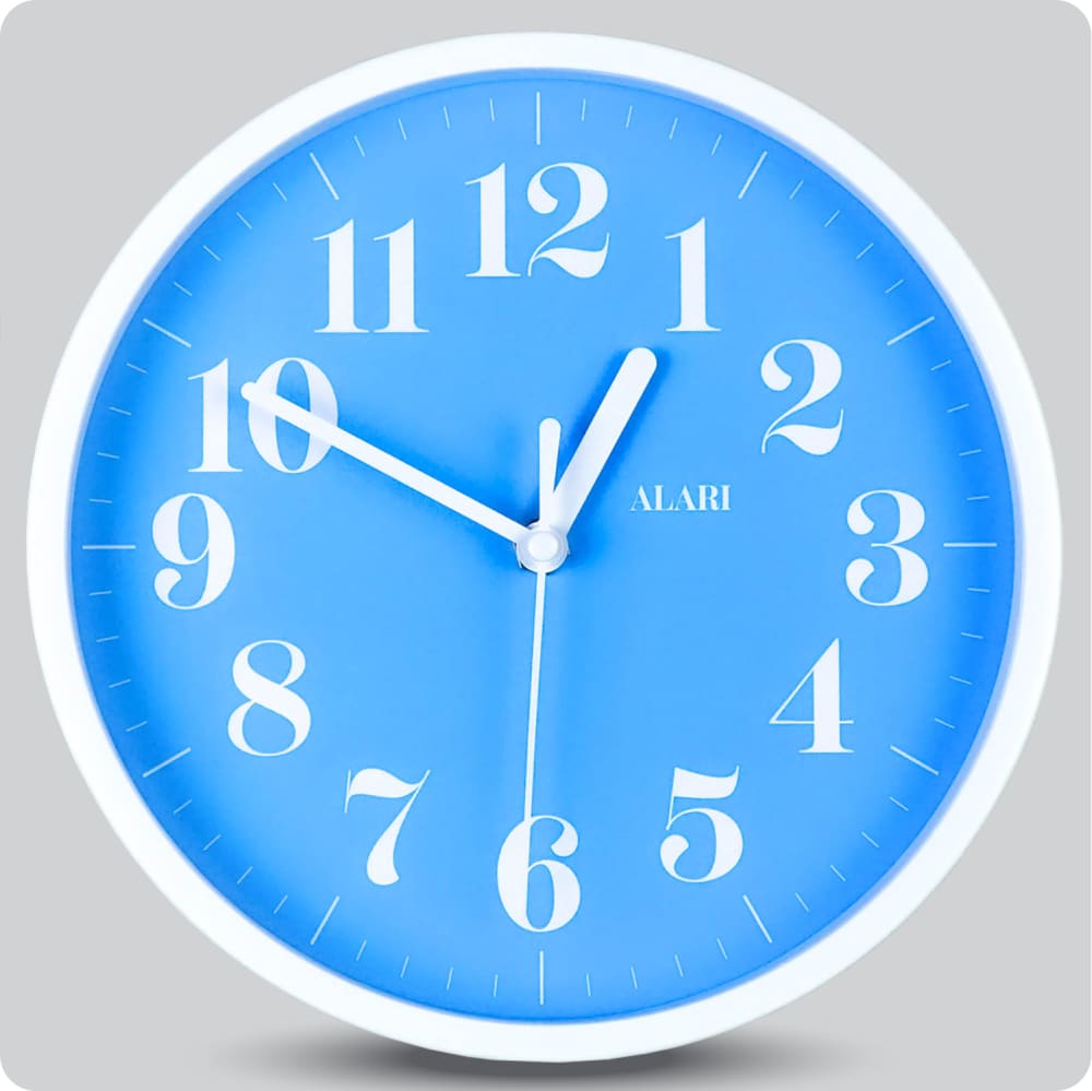 Jam Dinding Analog Vintage/Jaman Dulu Alari Biru JDALARAL1165-1668BIR