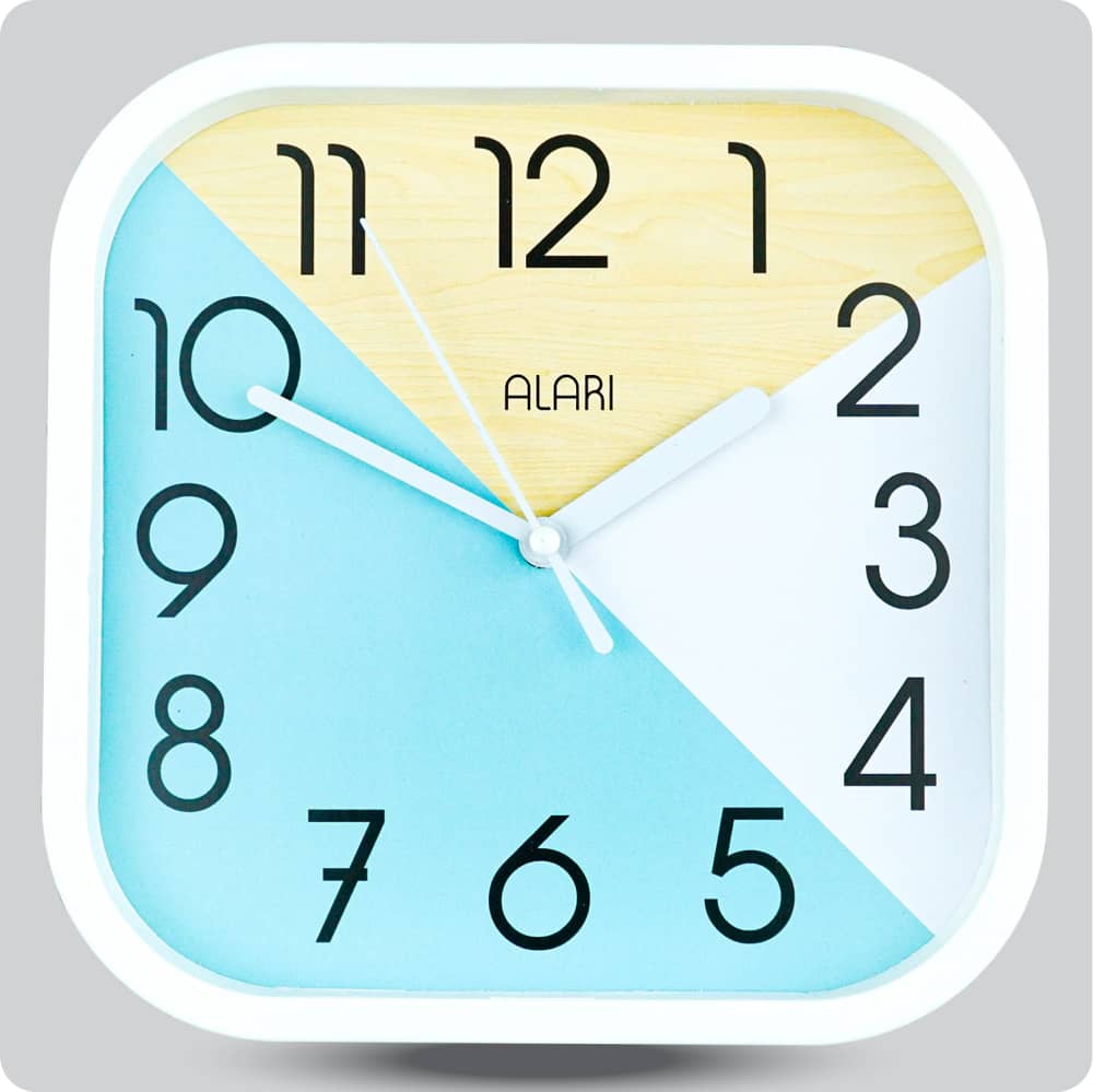 Jam Dinding Analog Polos Minimalis Alari Coklat Muda JDALARAL1210-5454COKMUD