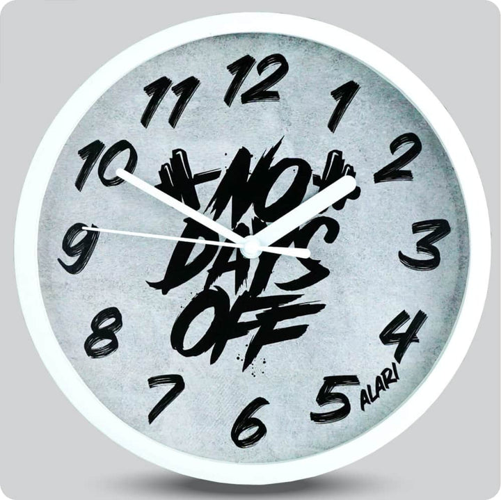 Jam Dinding Analog Rustic/Shabby Chic Alari No Days Off JDALARAL1224-1668DAY