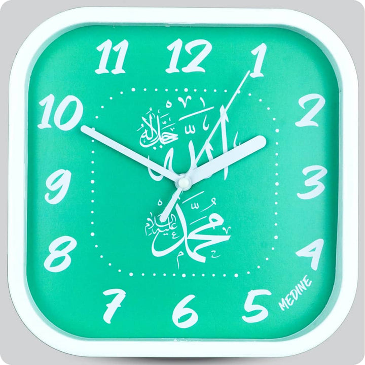 Jam Dinding Analog Kaligrafi Medine Hijau JDMEDIMD1168-5454HIJ