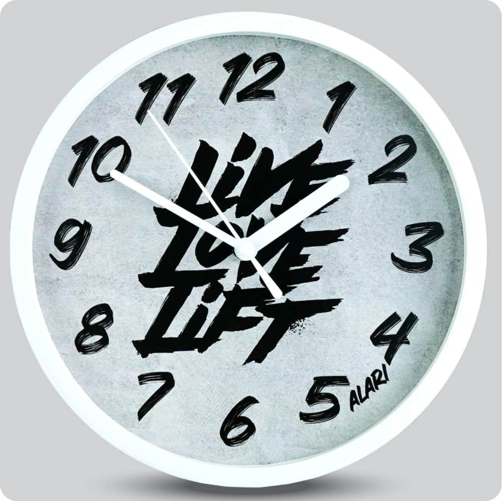 Jam Dinding Analog Rustic/Shabby Chic Alari Live Love Lift JDALARAL1224-1668LOV