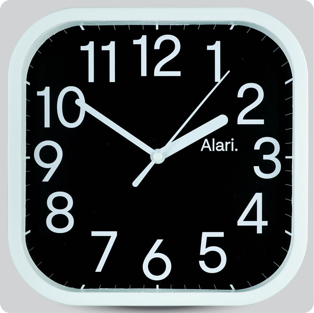 Jam Dinding Analog Polos Minimalis Alari Hitam JDALARAL1113-5454HIT